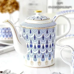 Feast u0026 Flair Küche & Esszimmer-Edle Teekanne aus Bone China – Europäisches Porzellan für Teeliebhaber