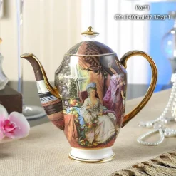 Feast u0026 Flair Küche & Esszimmer-Edle Teekanne aus Bone China – Europäisches Porzellan für Teeliebhaber