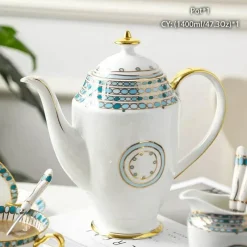 Feast u0026 Flair Küche & Esszimmer-Edle Teekanne aus Bone China – Europäisches Porzellan für Teeliebhaber