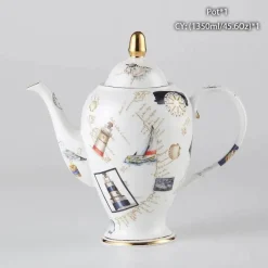 Feast u0026 Flair Küche & Esszimmer-Edle Teekanne aus Bone China – Europäisches Porzellan für Teeliebhaber