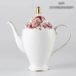 Feast u0026 Flair Küche & Esszimmer-Edle Teekanne aus Bone China – Europäisches Porzellan für Teeliebhaber