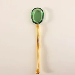 Plates u0026 More Küche & Esszimmer-Edles Dessertlöffel-Set aus Glas – Stilvolles Servierbesteck für Desserts