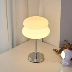 Glow u0026 Shade Beleuchtung-Egg Tart LED-Tischlampe – Dekorative Glasleuchte