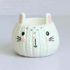 The Decor Haven Küche & Esszimmer-Eierhalter-Set aus Keramik – süße Frühstückshalter in Tierform, 2 Stück