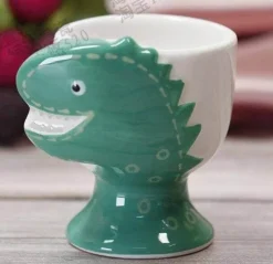 The Decor Haven Küche & Esszimmer-Eierhalter-Set aus Keramik – süße Frühstückshalter in Tierform, 2 Stück