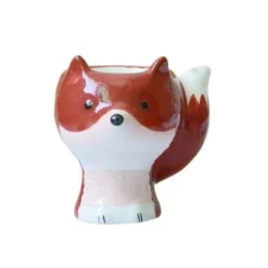 The Decor Haven Küche & Esszimmer-Eierhalter-Set aus Keramik – süße Frühstückshalter in Tierform, 2 Stück