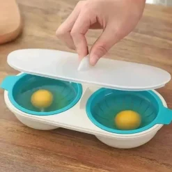 The Culinary Kit Küche & Esszimmer-Eierkocher für die Mikrowelle – langlebiger Eierkocher mit doppeltem Platzbedarf