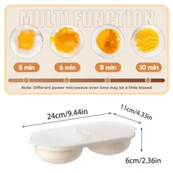 The Culinary Kit Küche & Esszimmer-Eierkocher für die Mikrowelle – langlebiger Eierkocher mit doppeltem Platzbedarf