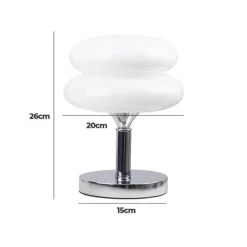 Bright Accents Beleuchtung-Eierkuchen-Schreibtischlampe aus Glas – Moderne, stilvolle Beleuchtung für Ihr Zuhause
