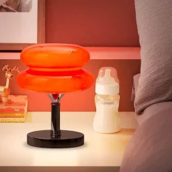 Bright Accents Beleuchtung-Eierkuchen-Schreibtischlampe aus Glas – Moderne, stilvolle Beleuchtung für Ihr Zuhause