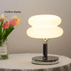 Bright Accents Beleuchtung-Eierkuchen-Schreibtischlampe aus Glas – Moderne, stilvolle Beleuchtung für Ihr Zuhause
