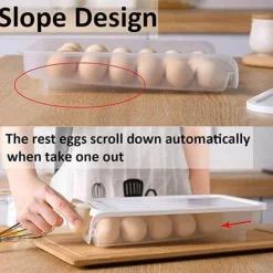 The Decor Haven Küche & Esszimmer-Eier-Organizer – automatisch rollender Aufbewahrungsbehälter