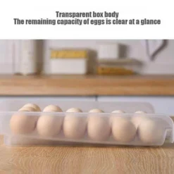 The Decor Haven Küche & Esszimmer-Eier-Organizer – automatisch rollender Aufbewahrungsbehälter
