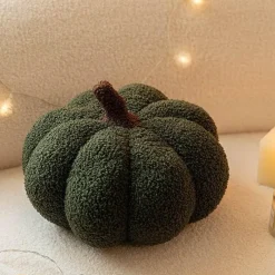 Cozy Cushions Bettzeug-Einfarbiges Kürbiskissen - Dekoratives Herbstkissen