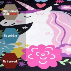 Cozy Haven Bettzeug-Einhorn Floral Mädchen Kinder Cartoon Komfortable Bettbezug Bettwäsche Set