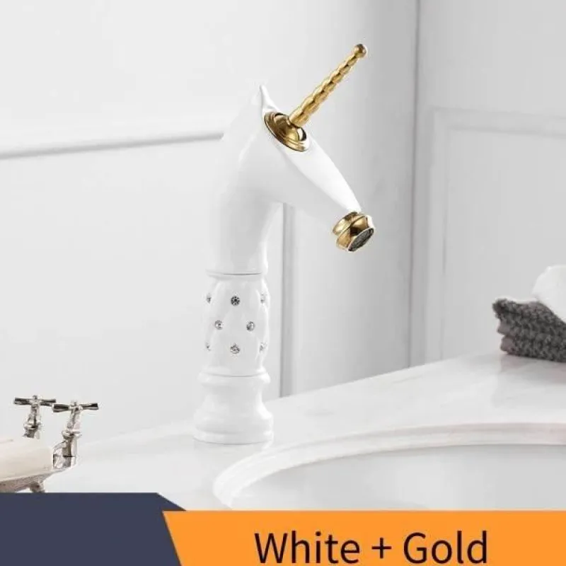 The Culinary Kit Küche & Esszimmer-Einhorn-Badezimmerarmatur – Kreative Einzelwaschbeckenarmatur