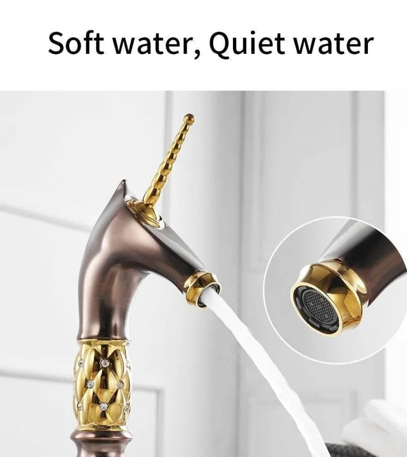 The Culinary Kit Küche & Esszimmer-Einhorn-Badezimmerarmatur – Kreative Einzelwaschbeckenarmatur