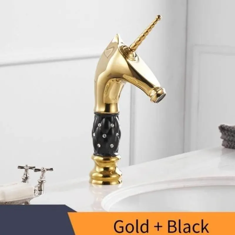 The Culinary Kit Küche & Esszimmer-Einhorn-Badezimmerarmatur – Kreative Einzelwaschbeckenarmatur