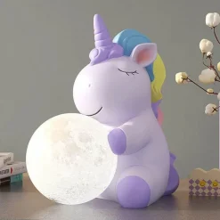 Bright Accents Beleuchtung-Einhorn-Nachtlicht - Dekorative Lampe fürs Kinderzimmer