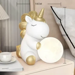 Bright Accents Beleuchtung-Einhorn-Nachtlicht - Dekorative Lampe fürs Kinderzimmer