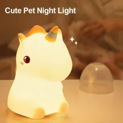 Bright Accents Beleuchtung-Einhorn-Nachtlichtlampe für Kinder – sanft leuchtendes Dekor für das Kinderzimmer