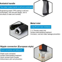 Adventure Basecamp Camping Im Freien|Gadgets Für Zuhause-Einstellbare Wasserpistole mit 8 Modi – Profi-Gartensprinkler