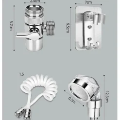 The Blissful Bath Badezimmer-Einstellbarer Hochdruck-Wasserhahn-Verlängerungskopf