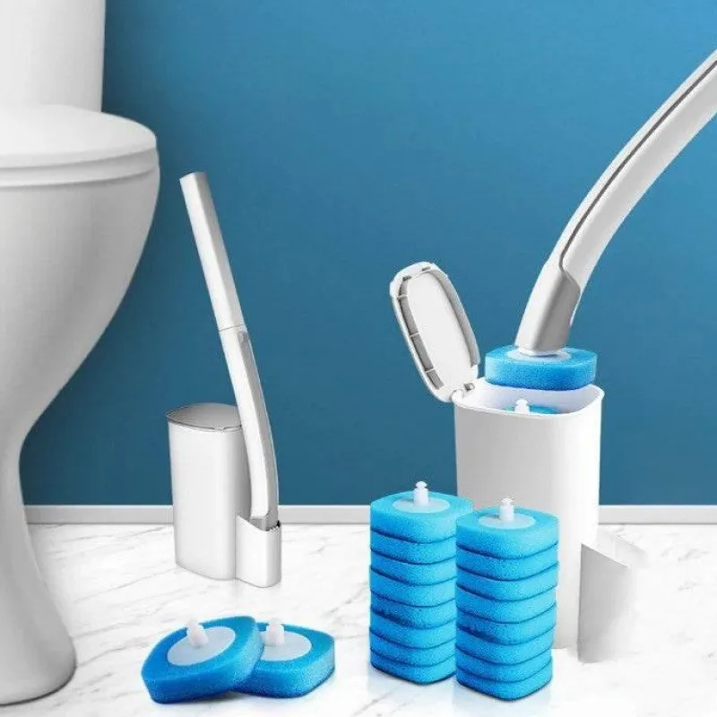 The Blissful Bath Badezimmer-Einweg-Toilettenbürste – Profi-Reinigungswerkzeug mit langem Griff