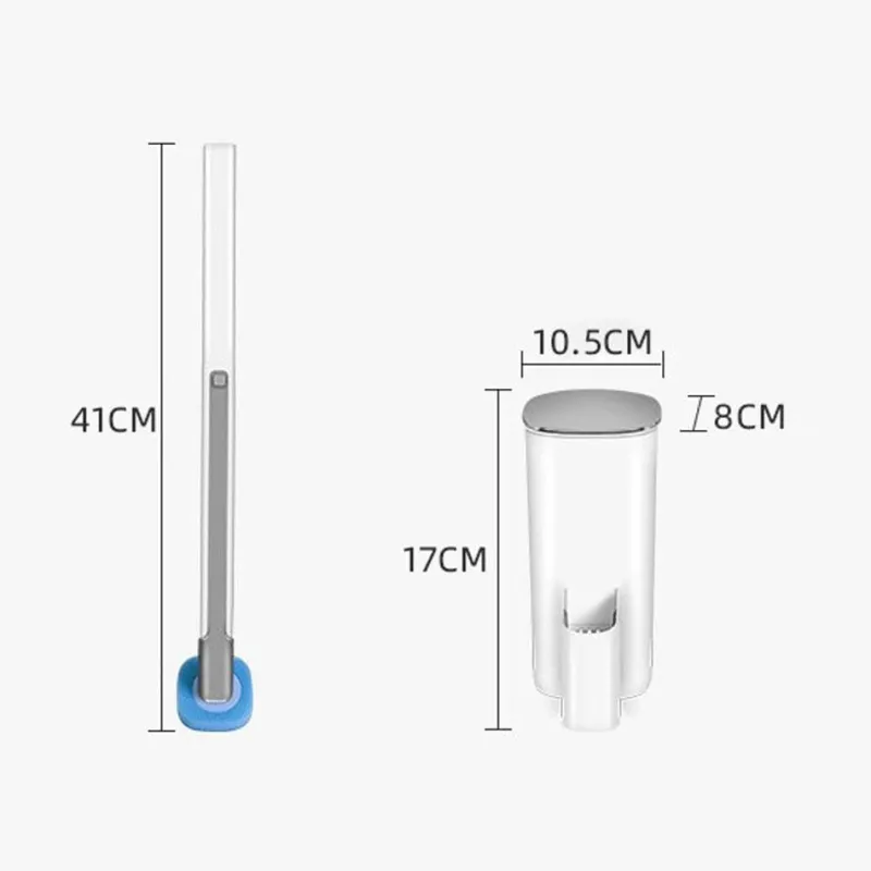 The Blissful Bath Badezimmer-Einweg-Toilettenbürste – Profi-Reinigungswerkzeug mit langem Griff