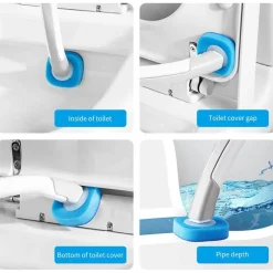 The Blissful Bath Badezimmer-Einweg-Toilettenbürste – Profi-Reinigungswerkzeug mit langem Griff
