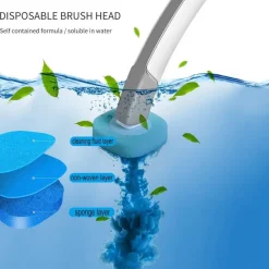The Blissful Bath Badezimmer-Einweg-Toilettenbürste – Profi-Reinigungswerkzeug mit langem Griff