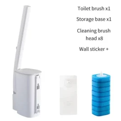 The Blissful Bath Badezimmer-Einweg-Toilettenbürste – Profi-Reinigungswerkzeug mit langem Griff