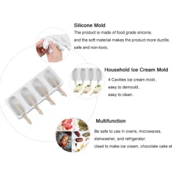 Deco Küche & Esszimmer-Eis am Stiel-Maker – DIY-Schnellgefrierform für selbstgemachte Leckereien