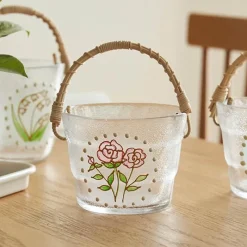 Decor Küche & Esszimmer-Eiskübel aus Bambus – Stilvoller tragbarer Getränkekühler