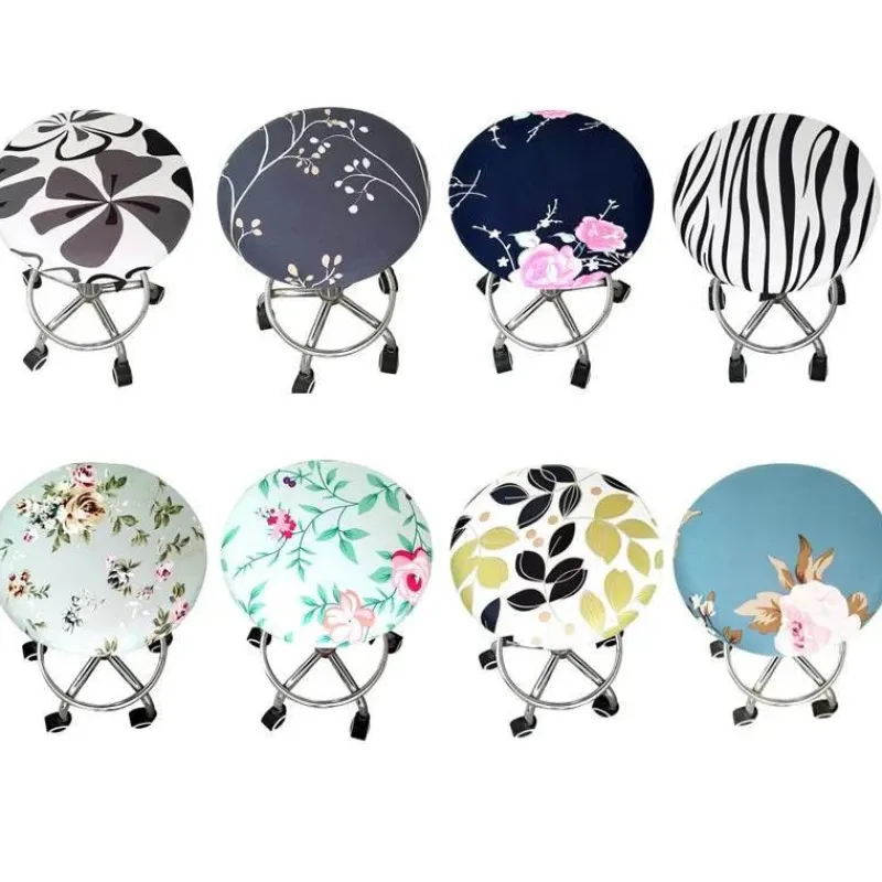 Tom Küche & Esszimmer-Elastischer Stuhlbezug mit Blumenmuster – Stilvoller, schmutzabweisender Schonbezug für Barhocker zu Hause