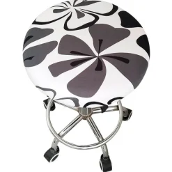 Tom Küche & Esszimmer-Elastischer Stuhlbezug mit Blumenmuster – Stilvoller, schmutzabweisender Schonbezug für Barhocker zu Hause