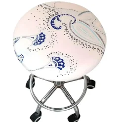 Tom Küche & Esszimmer-Elastischer Stuhlbezug mit Blumenmuster – Stilvoller, schmutzabweisender Schonbezug für Barhocker zu Hause