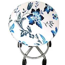 Tom Küche & Esszimmer-Elastischer Stuhlbezug mit Blumenmuster – Stilvoller, schmutzabweisender Schonbezug für Barhocker zu Hause