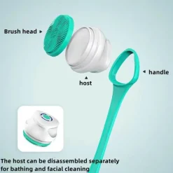 The Blissful Bath Badezimmer-Electric Shower Brush - Long Handle Deep Cleaning Tool