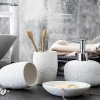The Bath Nook Badezimmer-Elegant Ceramic Bathroom Set - Embossed Bath Accessories