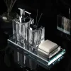 The Bath Nook Badezimmer-Elegant Crystal Glass Bathroom Accessories Set - Eva Design