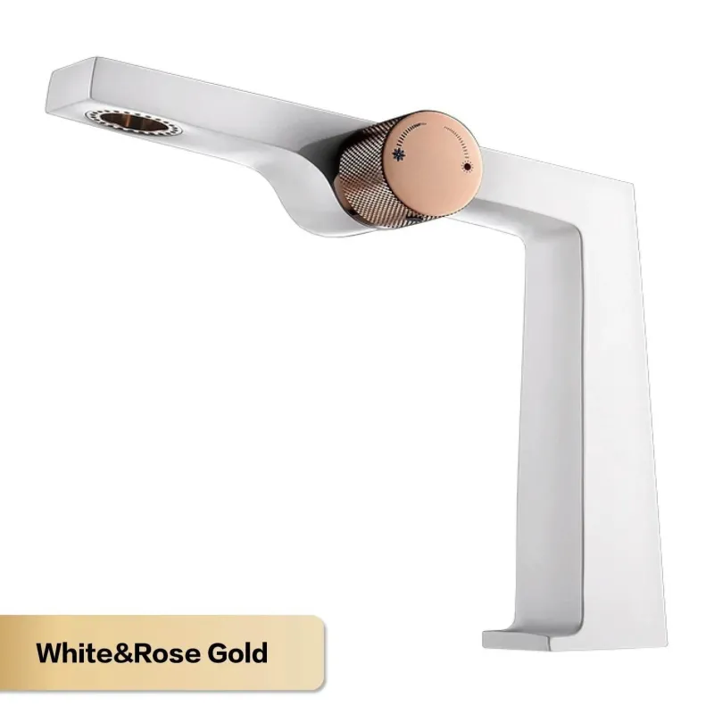 The Blissful Bath Badezimmer-Elegant Dual Control Bathroom Faucet - Touch Design