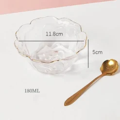 Elegance at the Table Küche & Esszimmer-Elegante Blumenschale aus Glas – dekorative Schale für den Mittelpunkt