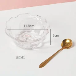 Elegance at the Table Küche & Esszimmer-Elegante Blumenschale aus Glas – dekorative Schale für den Mittelpunkt