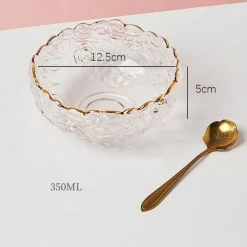 Elegance at the Table Küche & Esszimmer-Elegante Blumenschale aus Glas – dekorative Schale für den Mittelpunkt