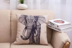 Cozy Haven Bettzeug-Elegante Elefanten-Kissenbezüge – Dekorative Kissen