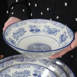 Elegance at the Table Küche & Esszimmer-Elegante Fischschale aus Keramik – perfekt für Suppenreis und Serviergerichte