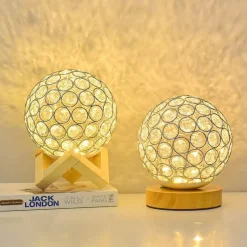 Illuminate Home Beleuchtung-Elegante Glas-Schreibtischlampe - Hohlkristall-Tischleuchte