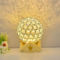 Illuminate Home Beleuchtung-Elegante Glas-Schreibtischlampe - Hohlkristall-Tischleuchte