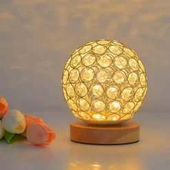 Illuminate Home Beleuchtung-Elegante Glas-Schreibtischlampe - Hohlkristall-Tischleuchte